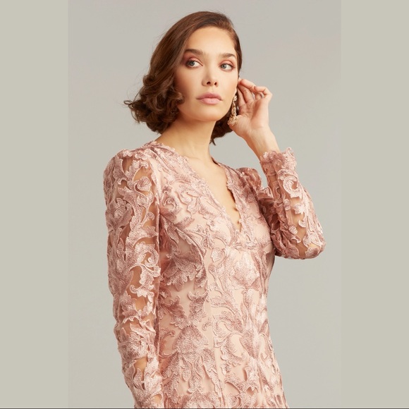 TADASHI SHOJI - EVOTA HANDKERCHIEF HEM DRESS - Picture 3 of 4